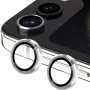 Захисне скло з рамкою CD Pattern на задню камеру Samsung Galaxy Flip5 блакитний