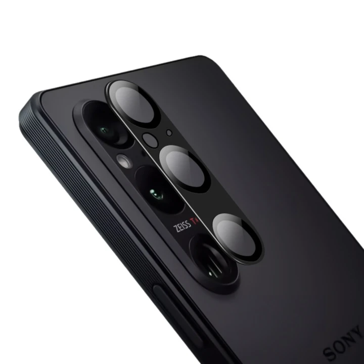 Захисне скло та рамка Tempered Glass 0,3 мм на задню камеру Sony Xperia 1 V, Black