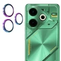 Защитное стекло с рамкой CD Pattern для Tecno Pova 6 Neo на заднюю камеру черный