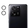 Захисне скло з рамкою CD Pattern для Xiaomi 13T 5G / 13T Pro 5G на задню камеру срібний