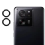 Захисне скло з рамкою CD Pattern для Xiaomi 13T 5G / 13T Pro 5G на задню камеру срібний