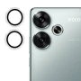 Защитное стекло с рамкой CD Pattern для Xiaomi Poco F6 5G / Redmi Turbo 3 5G на заднюю камеру черный