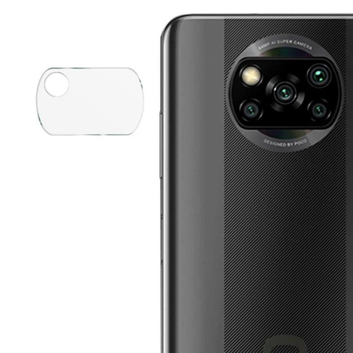 Захисне скло Tempered Glass 0,3 мм 2.5D на задню камеру для Xiaomi Poco X3, Transparent