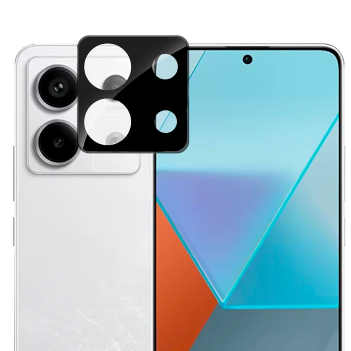 Защитное стекло 3D на заднюю камеру для Xiaomi Redmi Note 13 Pro 5G / Poco X6, Black