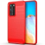 Чехол-накладка Carbon для Huawei P40 Pro красный