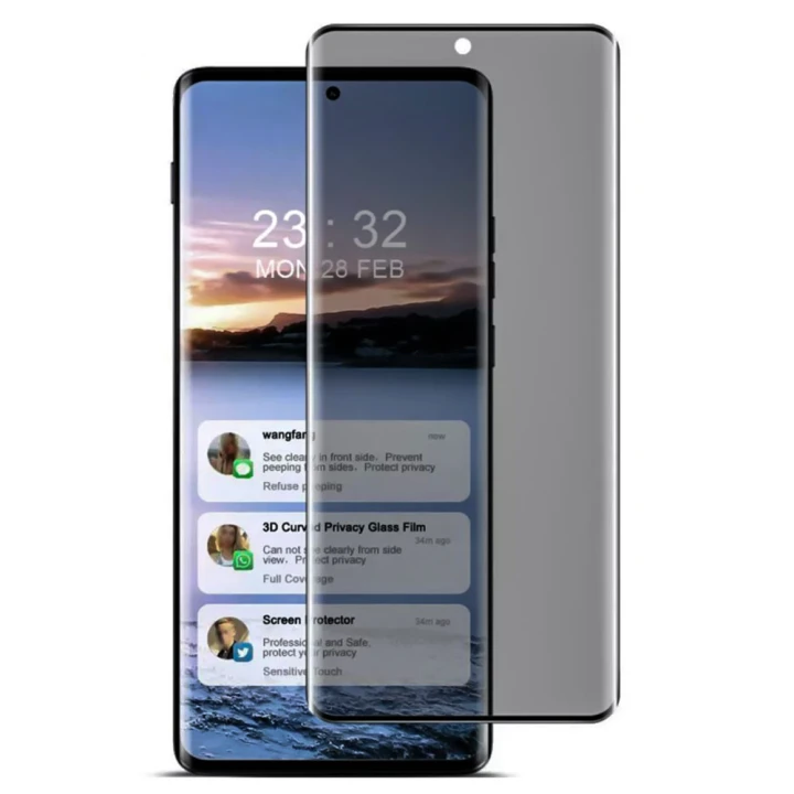 Защитное стекло 3D Privacy Full Screen для Motorola Moto G85 / S50 Neo, Black