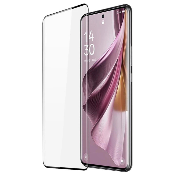 Закаленное защитное стекло 3D Full Screen Tempered Glass для Oppo Reno10 / Reno10 Pro, Black