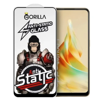 Захисне скло Gorilla Anti-Static Full Glue 2.5D для Oppo Reno5 Lite, Black