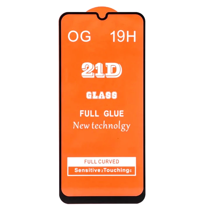 Защитное стекло Tempered Glass 21D Full Glue для Samsung Galaxy A34 с клейким основанием по всей поверхности, Black