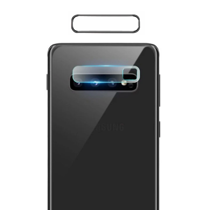 Защитное стекло и рамка Tempered Glass 0,3 мм на заднюю камеру для Samsung Galaxy S10 Plus, Black