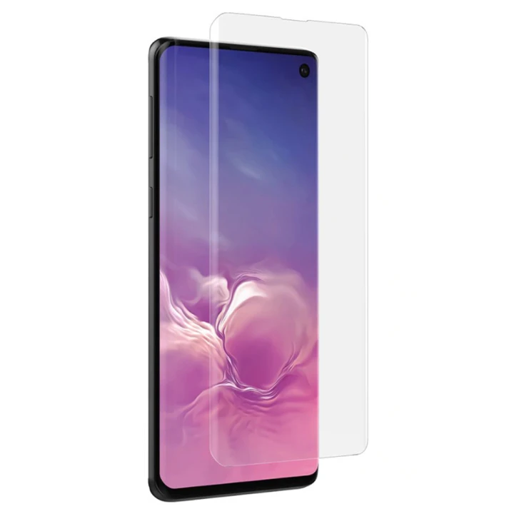 Защитное стекло 3D Tempered Glass UV для Samsung G970 Galaxy S10e с клеем и лампой, Transparent