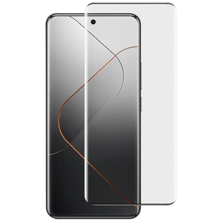 Закаленное защитное стекло Tempered Glass Full Screen 3D для Xiaomi 14 Ultra с рамкой для поклейки, Black