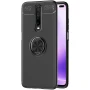 Чехол-накладка C-KU Auto Focus 360 Rotating Ring для Xiaomi Redmi K30 черный с синим