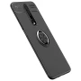 Чехол-накладка C-KU Auto Focus 360 Rotating Ring для Xiaomi Redmi K30 черный с синим