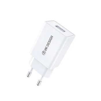 Мережевий зарядний пристрій WK WP-U118i 1USB 2A с кабелем Lightning, White