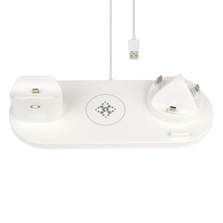 Беспроводное зарядное устройство I6 15w 6n1 1.5a\2.0a\3.0a, White