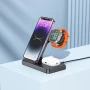 Беспроводное зарядное устройство Borofone BQ26 для смартфонов, наушников с технологией Qi, Apple Watch, Black