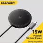 Безпровідний зарядний пристрій Essager EWXCX-CF01-Z 15W для смартфонів зі стандартом Qi, Black