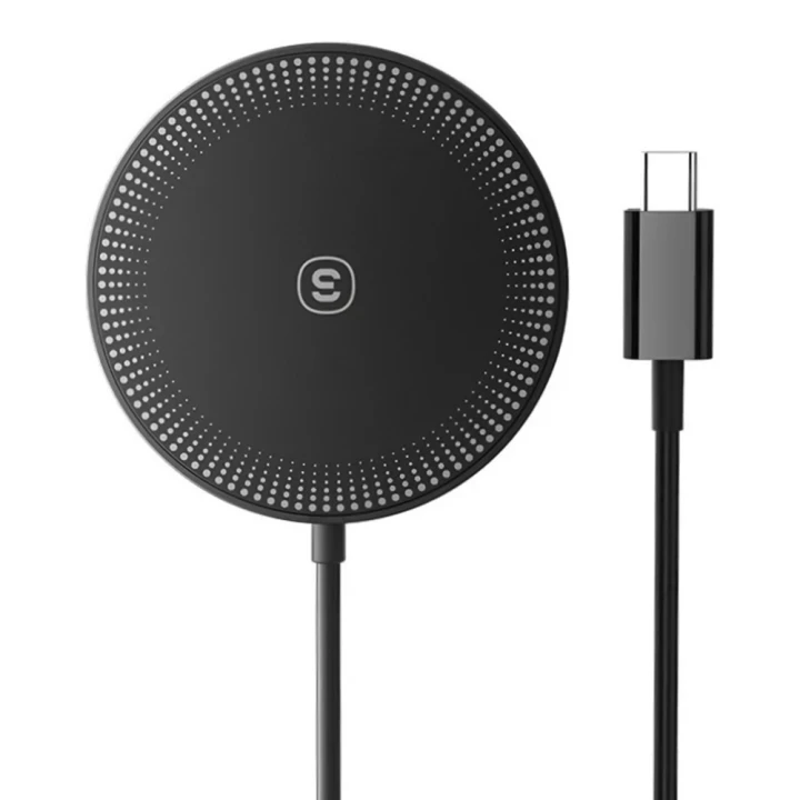 Безпровідний зарядний пристрій Essager EWXCX-CF01-Z 15W для смартфонів зі стандартом Qi, Black