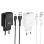 Мережевий зарядний пристрій Hoco C72Q USB 2A QC3.0 18W microUSB 1m чорний