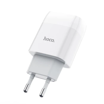 Мережевий зарядний пристрій Hoco C73A 2 Usb 2.4A без кабеля, White