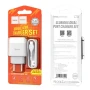 Сетевое зарядное устройство Hoco C73A 2 Usb 2.4A Type-C 1m, White