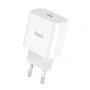 Мережевий зарядний пристрій Hoco C76A Pro Type-C 3A PD, QC3.0 30W cable Type-C - Type-C 1m, White