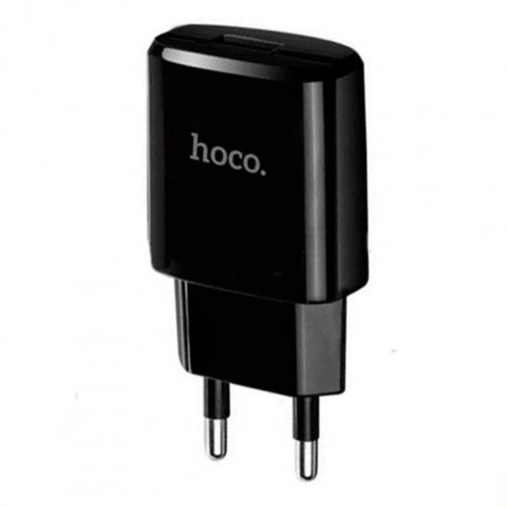  Мережевий зарядний пристрій Hoco C27A 2.4A без кабеля, Black