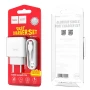 Мережевий зарядний пристрій Hoco C72A USB 2.1A microUSB 1m, White
