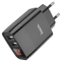 Сетевое зарядное устройство Hoco C86A 2 USB 2.4A Micro 1м черный