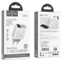Мережевий зарядний пристрій Hoco C86A 2 USB 2.4A, без кабелю
