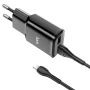 Сетевое зарядное устройство Hoco C88A Star round 2 USB 2.4A Lightning 1 м, Black