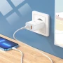 Сетевое зарядное устройство Hoco C97A QC3.0 PD20W 3A без кабеля, White