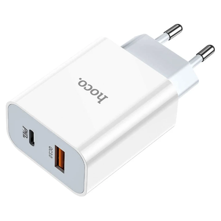 Сетевое зарядное устройство Hoco C97A QC3.0 PD20W 3A без кабеля, White