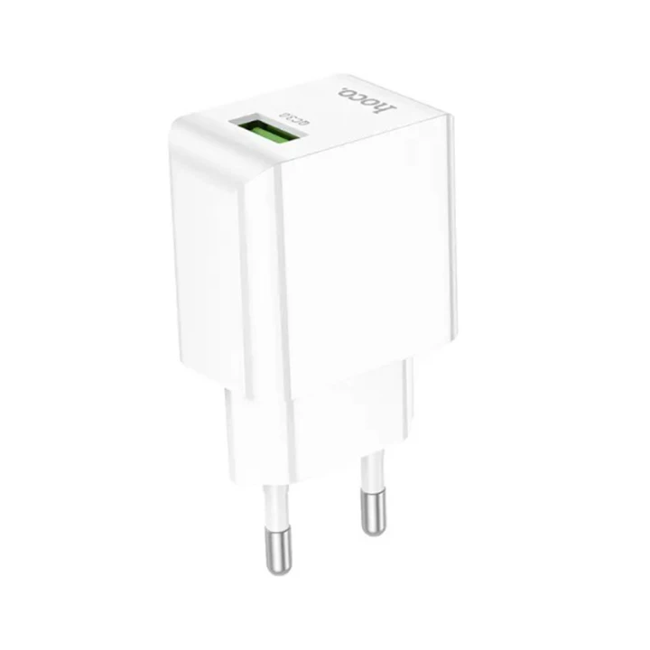 Мережевий зарядний пристрій Hoco C98A QC3.0 кабель Type-C, White
