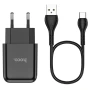 Сетевое зарядное устройство Hoco N2 USB 2.1A Type-C 1m