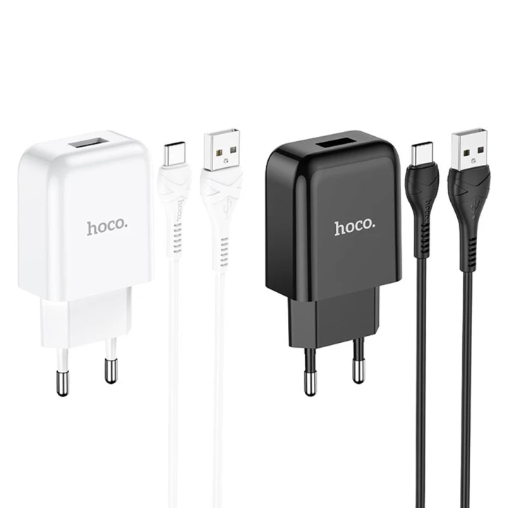 Сетевое зарядное устройство Hoco N2 USB 2.1A Type-C 1m
