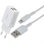 Сетевое зарядное устройство WK WP-U56i 2USB 2A с кабелем Lightning, White