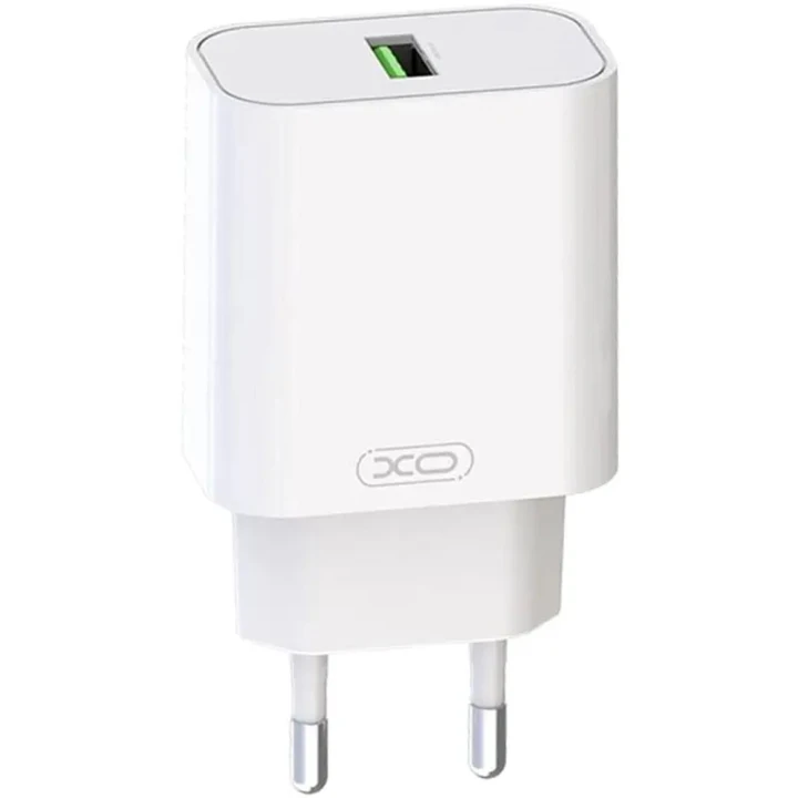 Мережевий зарядний пристрій XO L103 QC3.0 (1USB/3A), White