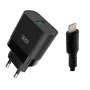 Мережевий зарядний пристрій XO L63 USB 2.4A QC3.0 Lightning 1м білий