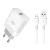 Сетевое зарядное устройство XO L63 USB 2.4A QC3.0 Type-C 1м