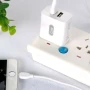 Мережевий зарядний пристрій XO L17 2 USB 2.1A lightning 1м, White